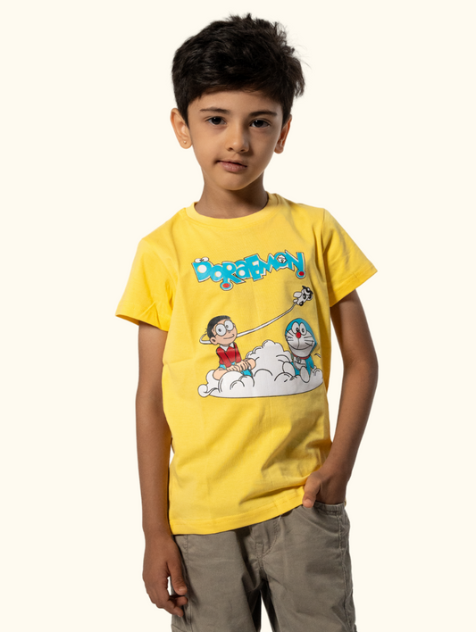 Doraemon & Nobita Cloud Ride T-Shirt