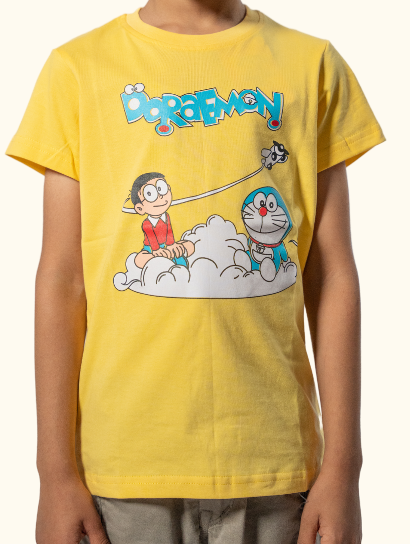 Doraemon & Nobita Cloud Ride T-Shirt