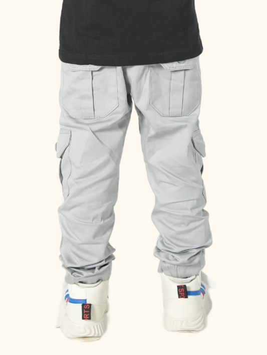 Light Grey Cargo Pants for Kids