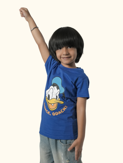 Donald Duck Blue Printed T-Shirt