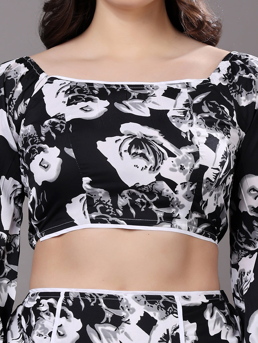 Black & White Floral Co-ord Set
