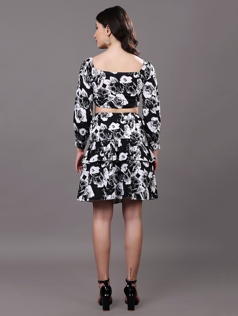 Black & White Floral Co-ord Set