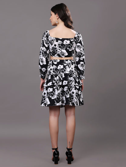 Black & White Floral Co-ord Set