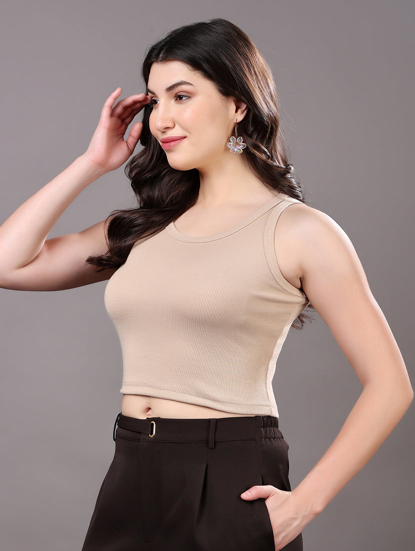 Ribbed Crop Tank Top