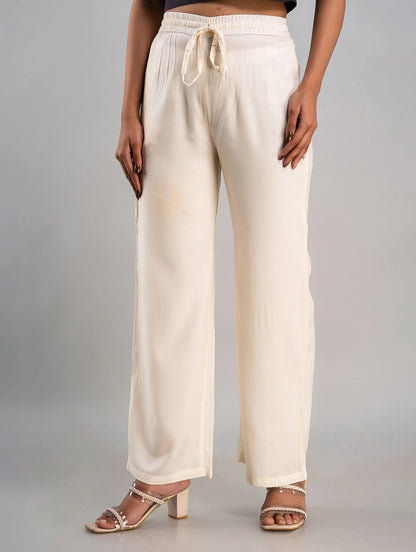 solid wide leg trouser